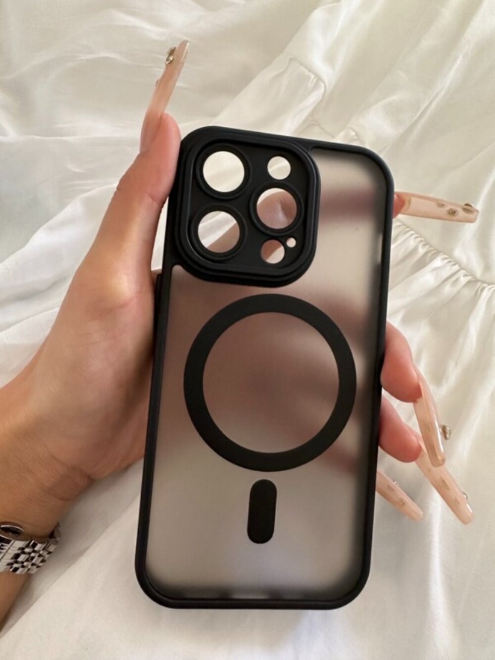 Matte Black Magnetic Frosted iPhone Case